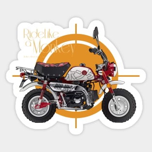 Ride like a Monkey Sticker